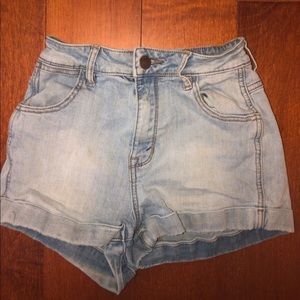 HIGH WAISTED JEAN SHORTS